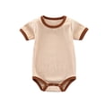 thumbnail image 2 of Girls Ribbed Bodysuits Soft Casual Romper Toddler 0-24 Months Breathable Comfortable Everyday Outfit, 2 of 4
