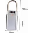 thumbnail image 4 of Key Lock Box Wall Mounted Outdoor Key Storage Safe, Lightweight Steel, Compact Secure Box, 4 of 5