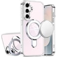 thumbnail image 2 of Case for Samsung Galaxy S26+ / S26 Plus Chrome Hybrid with Rotating Magnetic Circle Ring Stand, Slim Shockproof Hybrid, XPM Phone Cover fit Samsung s26 Plus, Galaxy S26+ [Clear], 2 of 9