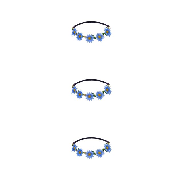 Sonducket Diadema de flores Trajes de los años 70 para mujer Disfraz de hippie Decoraciones de fiesta elásticas Margarita Girasol Suministros Type1 NO1