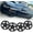 Black Matte, variant on 16 inch Hubcap,2016-2026 Honda Civic Sedan Style Wheel Cover,5 Double Spoke Style aftermarket replacement for 44733-TBA-A25,Black Lacquer 4PCS