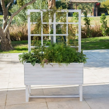 Large Garden Trellis Planter - Belham Living Brighton Beach Wood Planter with Trellis - 36L x 14D x 58H