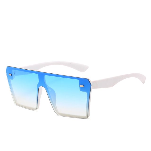 Gafas de sol cuadradas de gran tamaño para hombre y mujer, lentes transparentes de color rojo y negro, de marca de lujo, a la moda, con espejo, Uv400, 2020 Fivean unisex