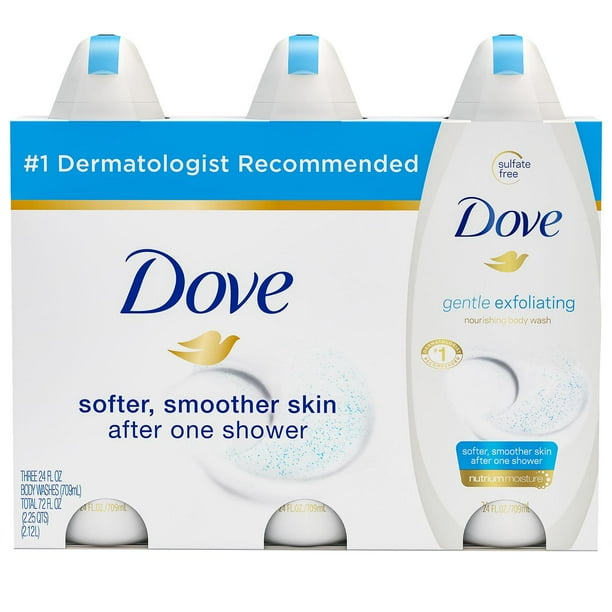 Dove Gentle Exfoliating Body Wash (24 fl., oz. 3 pk.)