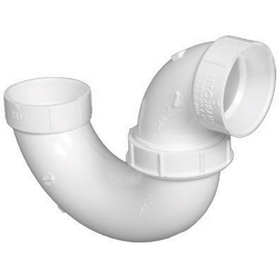 Charlotte Pipe Schedule 40 2 in. Hub x 2 in. Dia. Hub PVC P-Trap with Union