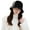 black, variant on Warm Winter Hat Knitted Hat Women Winter Bucket Hat Thick Color Matching Soft Sun Uv Protection Short Brim Windproof Cold