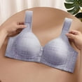 thumbnail image 3 of Elainilye Fashion Wireless Pushup Bra for Women Lace Front Closure Bra Underwear Vest Gathered Bra Thin Everyday Bras,Blue, 3 of 3