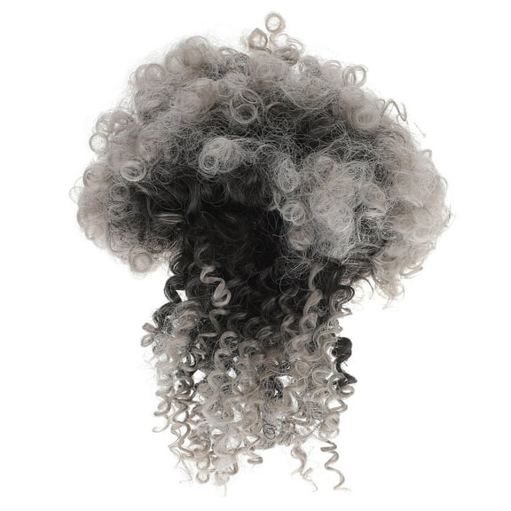 FRCOLOR Drawstring Ponytail Afro Puff Curly Bundles Human Hair Woman Miss