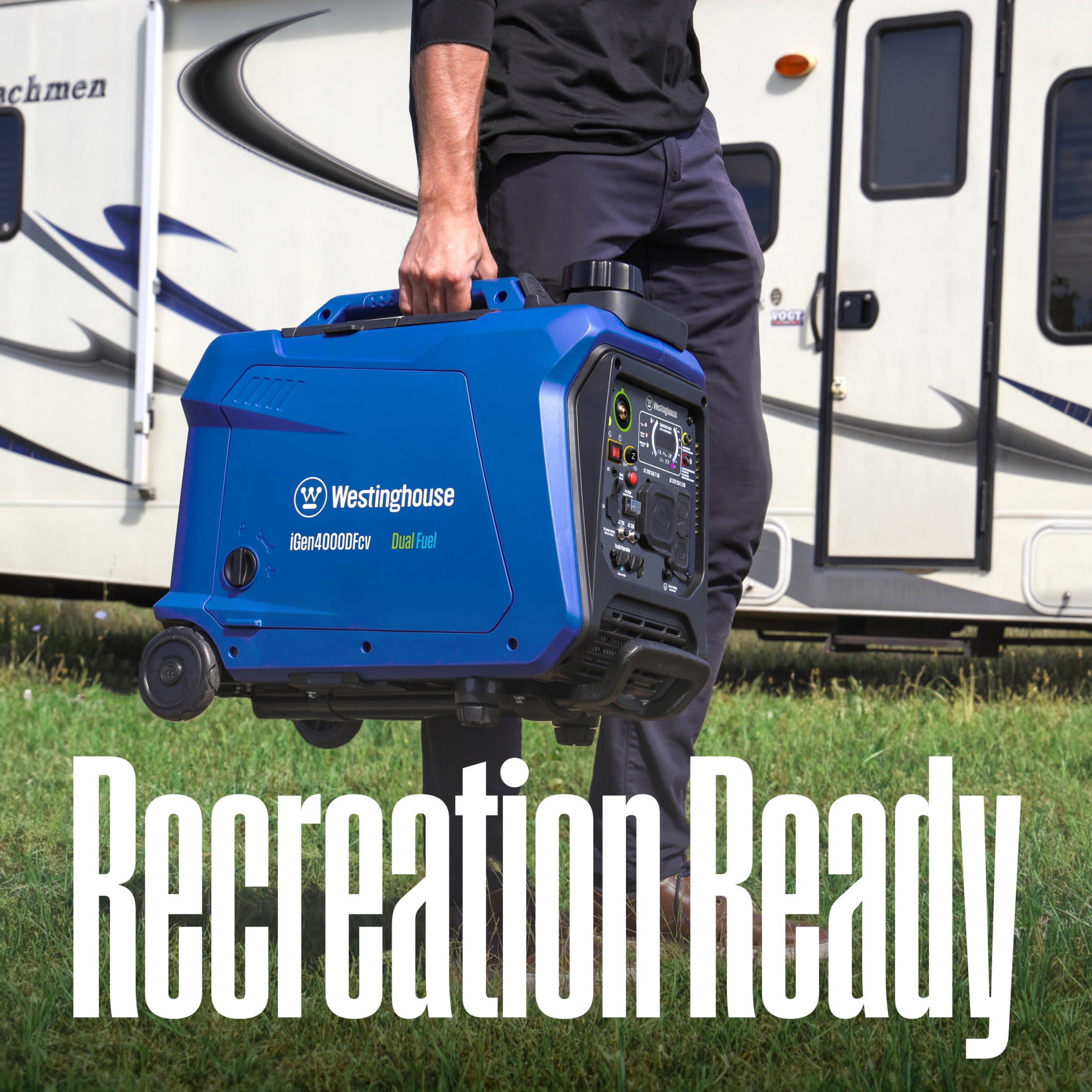 Westinghouse 4000 Peak Watt Dual Fuel Portable Inverter Generator, Recoil Start & CO Sensor