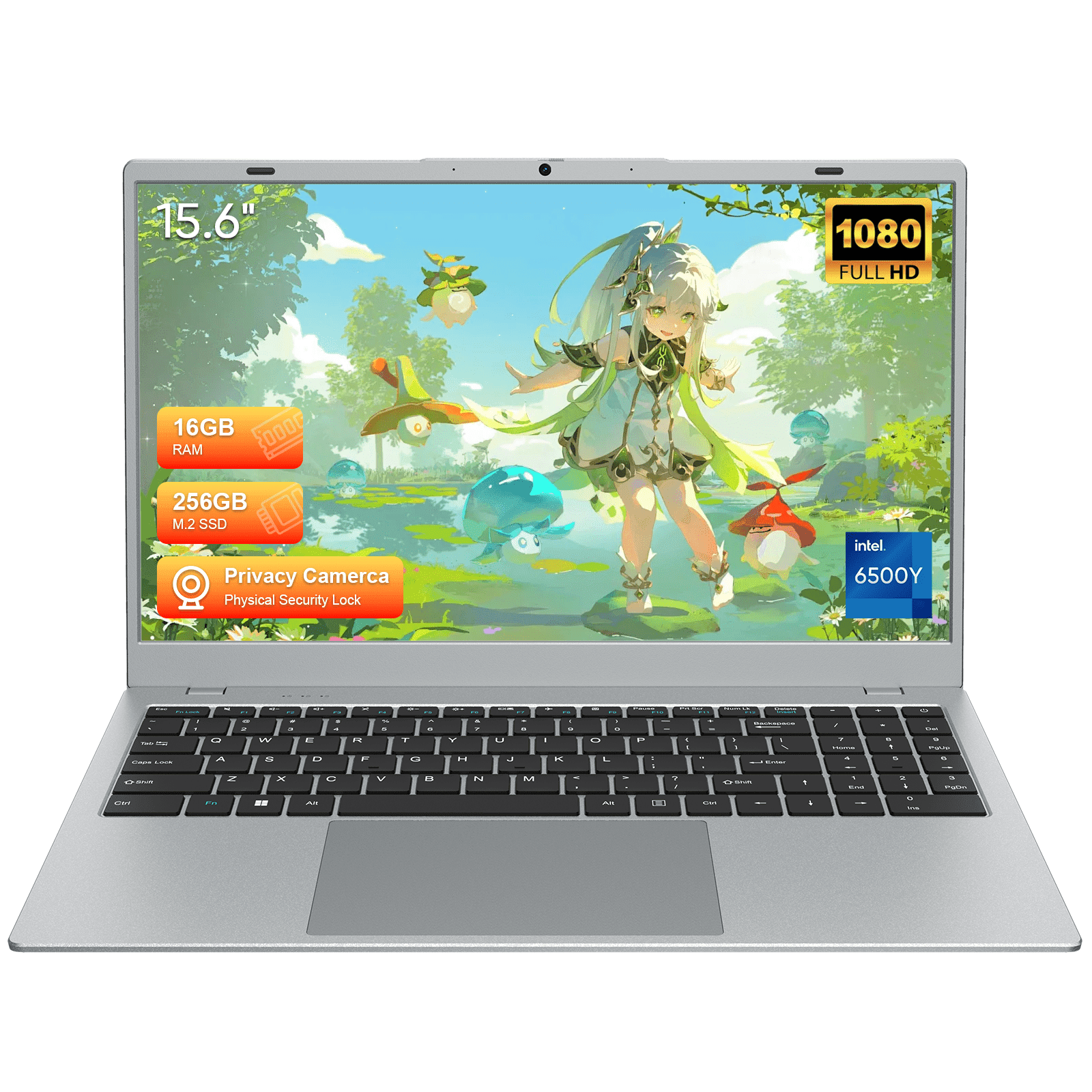 Coolby 15.6" Full HD Laptop,16GB RAM 256GB SSD Laptops,6500Y Processor Up to 3.4GHz,Win 11 Notebooks,Bluetooth,office 2024,Poratable Business and Student Laptop computer