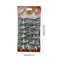 thumbnail image 3 of yulier 12 Pcs Mini Glitter Christmas Bows, Sparkling Ribbon Bows, Xmas Tree Bowknot Ornaments, Holiday Party Christmas Tree Xmas Wreath Garland Decorations, Silver, 3 of 6