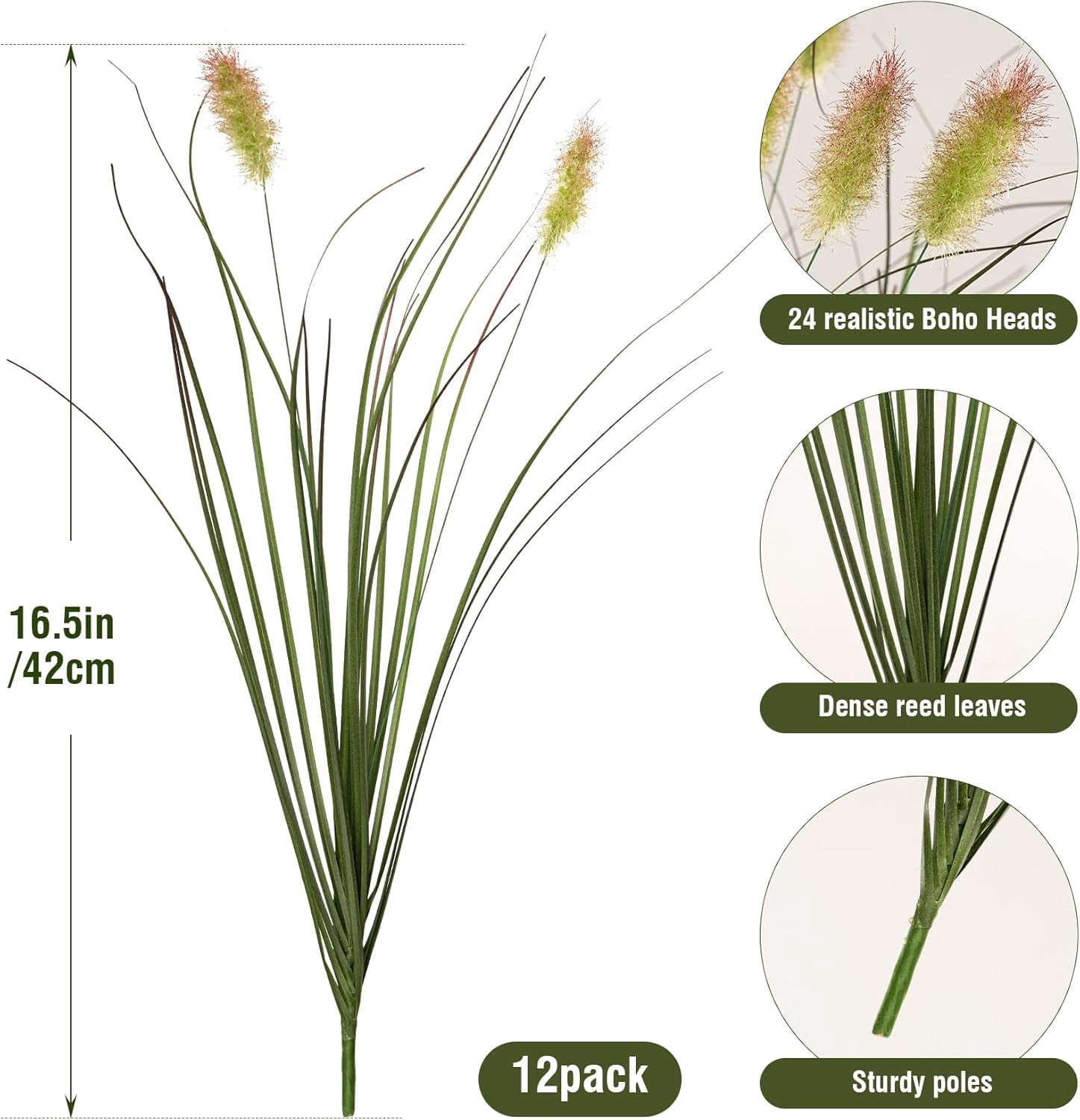Artificial Grass, Fake Grass, Artificial Shrubs, Wheatgrass Cattails Decorations, Artificial Plants, Ornamental Grass, Outdoor Fake Grass, Green Leafy Decorations