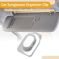 thumbnail image 3 of Clip para gafas de sol del coche Unique Bargains, soporte universal para gafas de sol en el parasol, ABS, aleación de aluminio, esponja, tono plateado, blanco, 8x5cm, 1 pieza, 3 of 7