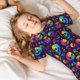 thumbnail image 5 of Balery mushroom rainbow color Skull Conjunto de Pijama Infantil de Manga Corta con Estampado – Ropa de Dormir de Algodón Suave-Medium, 5 of 6