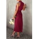 thumbnail image 3 of Vestido PRETTYGARDEN 2025 sin mangas con cuello simulado satinado maxi M, 3 of 8