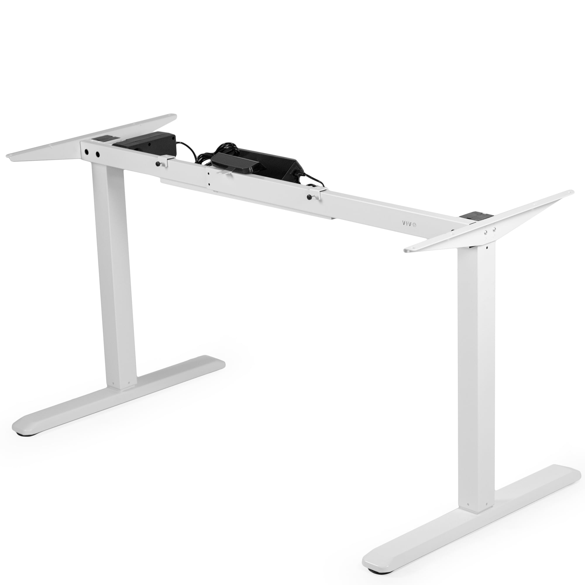 VIVO White Electric Stand Up Desk Frame Workstation Single Motor Ergonomic Standing Height