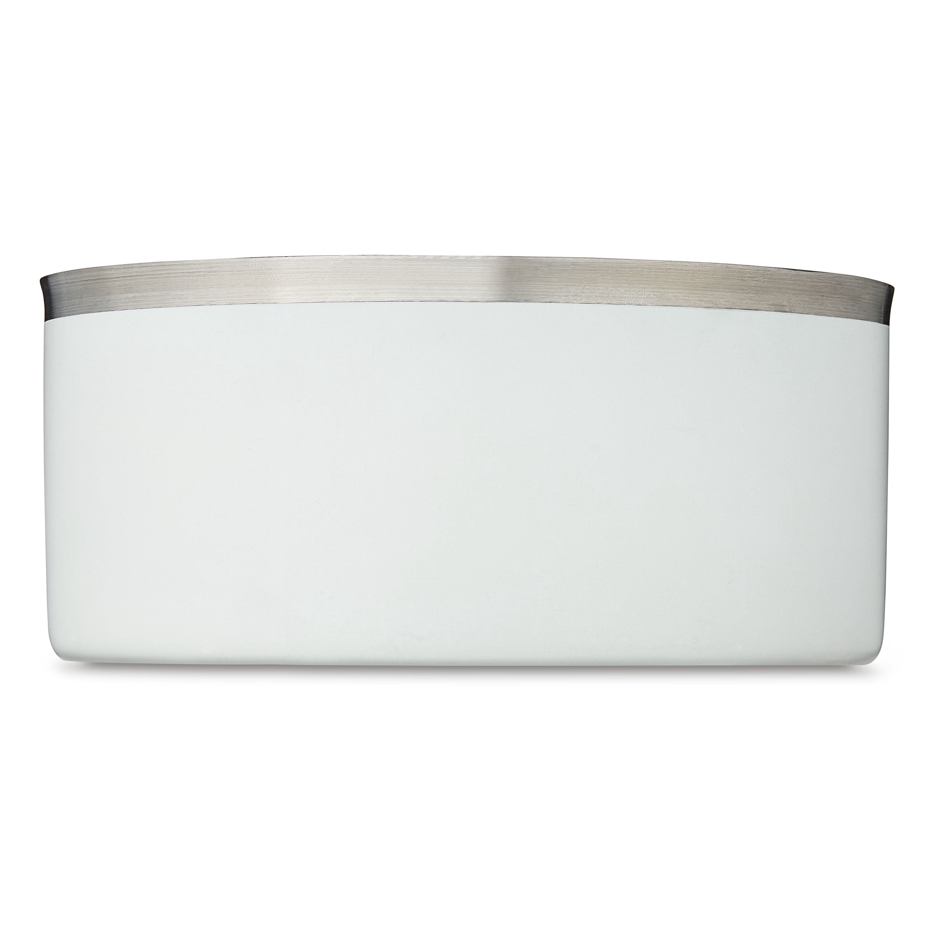 Vibrant Life Medium Stainless Steel Double Wall Dog Bowl, White