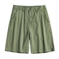 thumbnail image 1 of pstuiky Pantalones cortos de gimnasio, Pantalones cortos cargo para hombre, para correr, con múltiples bolsillos, cintura elástica, de algodón, para senderismo., 1 of 2