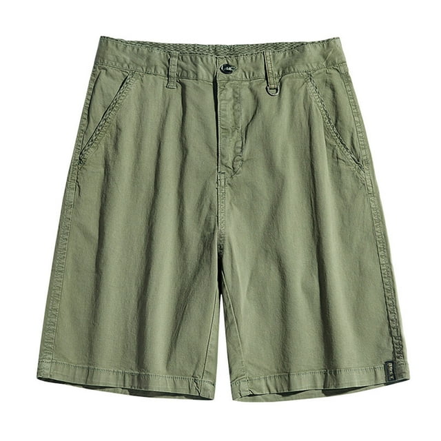 pstuiky Pantalones cortos de gimnasio, Pantalones cortos cargo para hombre, para correr, con múltiples bolsillos, cintura elástica, de algodón, para senderismo.
