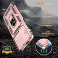 thumbnail image 2 of for Samsung Galaxy S20 FE Case with HD Screen Protector, Build in Ring Stand [Military Grade] Protective Case for Galaxy S20 FE 5G Case,Rose Gold, 2 of 13