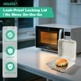 thumbnail image 4 of OasisSN Compostable 3-Compartment Clamshell Food Containers - 9x9" 100-Pack, Biodegradable Sugarcane To Go Boxes, Heavy Duty Paper Container - Microwave & Freezer Safe, Stackable, 4 of 7