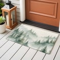 thumbnail image 6 of Foggy Forest Green Bathroom Rug Washable 2x3 Entryway Rug Non Slip Watercolor Trees Vintage Front Door Mat Low Pile Indoor Doormat Throw Floor Carpet for Kitchen Bedroom Entrance, 6 of 9