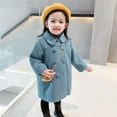 thumbnail image 6 of Generic Children'S Warm Woolen Overcoat Toddler Kids Baby Girls Boys Solid Coat Elegant Notched Collar Double Jacket Wool Coat Trench Coat Outerwear Winter Coats For Kids With Hooded, 6 of 9