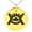 Gold, variant on Stainless Steel Aztec Universe Rune Engraved Small Medallion Circle Charm Pendant Necklace