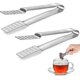 thumbnail image 1 of Stainless Steel Tea Bag Squeezer 2pcs Silver Tea Bag Squeezer Pliers Long Gift, 1 of 5