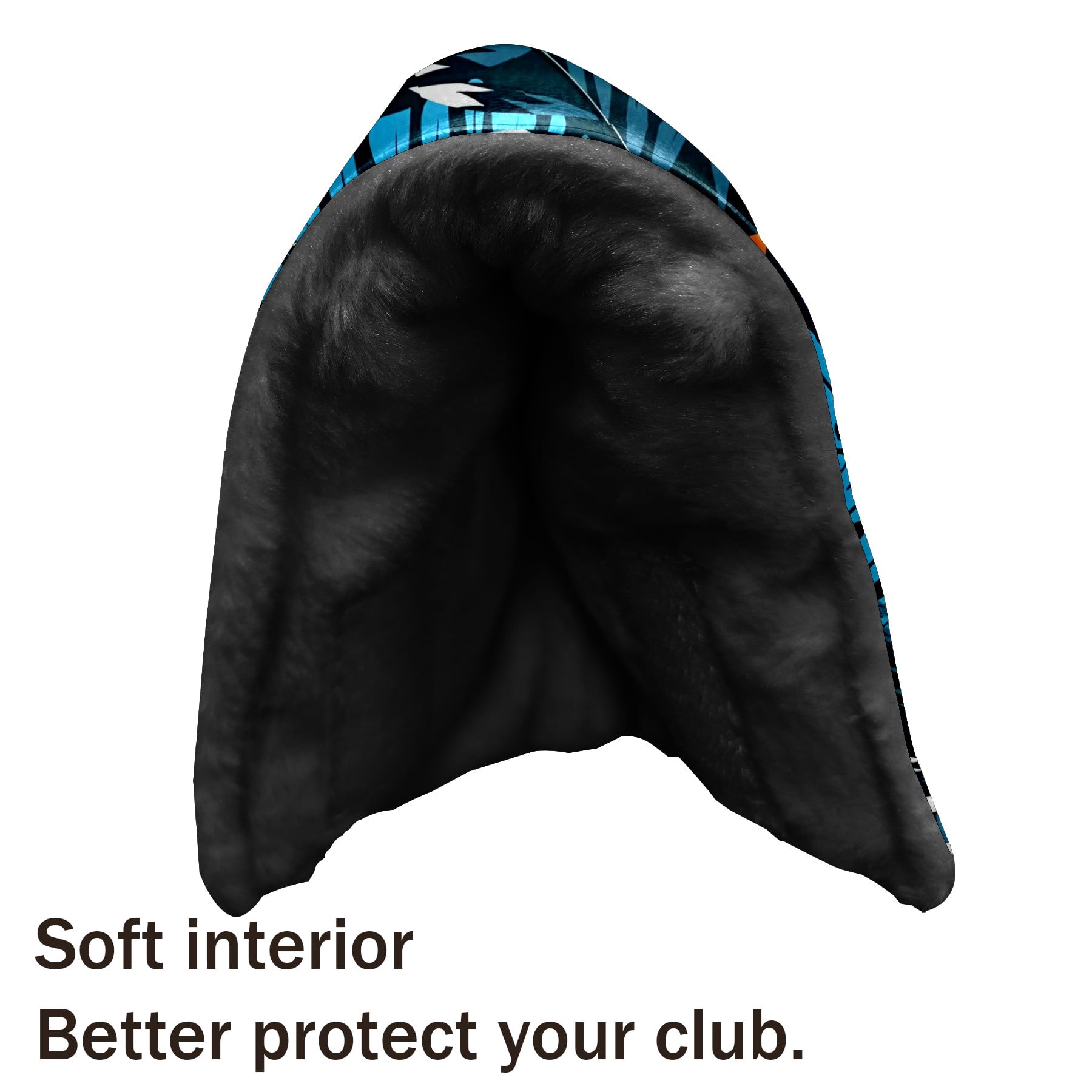 Golf Club Head Cover | Leather Golf Club Putte Headcover , Waterproof Golf Club Head Cover Set Driver Headcovers for Golf Clubs Men Women Blue Leaf