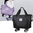 thumbnail image 4 of Bolso impermeable de gran capacidad para hombre y mujer, bolsa deportiva de nailon para gimnasio, con 4 ruedas, resistente al agua, novedad, 4 of 4