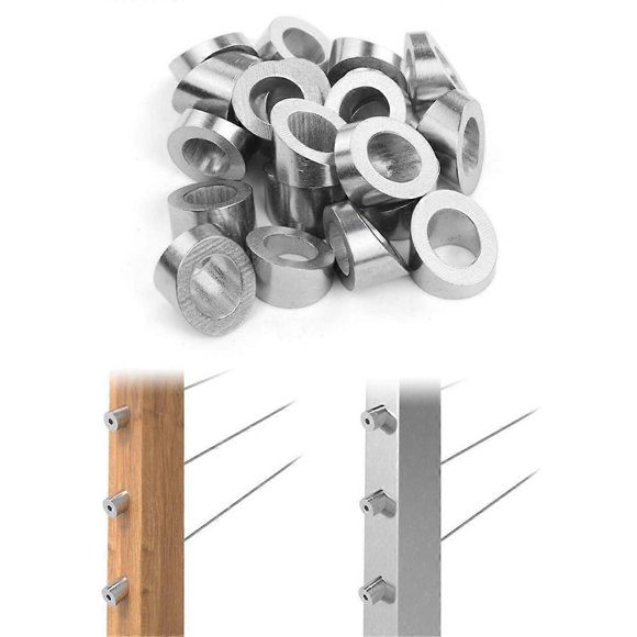 40 Pack 3/8In Stainless Steel Cable Railing Kit Angle Beveled Washer 25 30 35 Degrees for Deck Stai