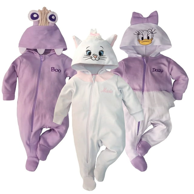 Kit 3 Mamelucos Disney Premium Boo Marie Daisy Talla 3 meses Pijamas