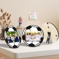 thumbnail image 5 of Wooden Football-Themed Photo Frame for Desk Display – Unique Table Decoration & Party Gift Idea for Soccer Fans, Birthday Present, 5 of 6