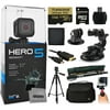 GoPro HERO5 Session CHDHS-501 with 64GB Ultra Memory with MicroSD Reader + Suction Cup Mount + 67" Monopod + 60" Pro Series Tripod + Large Padded Case + Handgrip Stabilizer + HDMI Cable + More