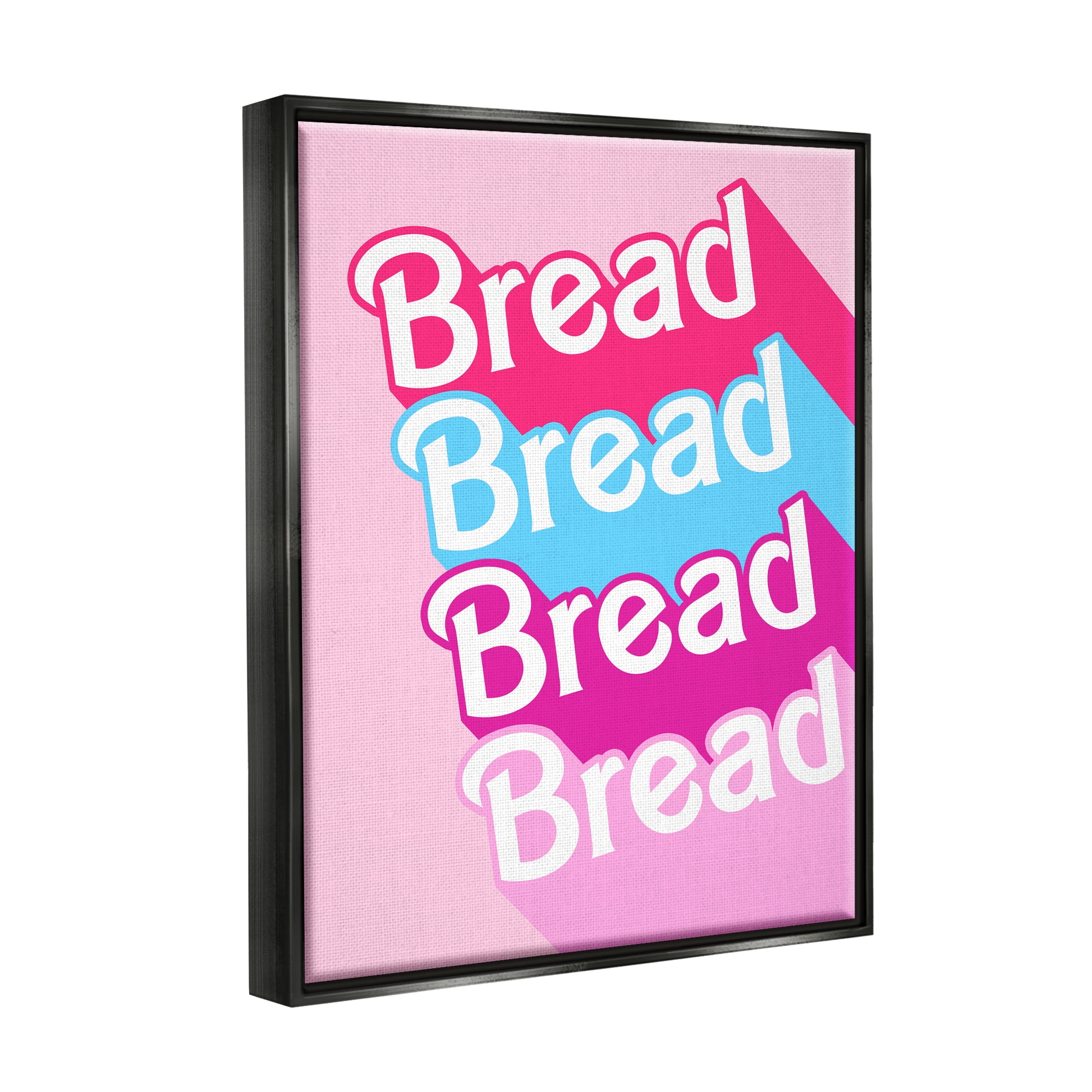 Stupell Industries Glam Bread Phrase Inspirational Painting Black Floater Framed Art Print Wall Art, 25 x 31