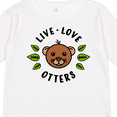 thumbnail image 4 of Inktastic Live Love Otters Boys or Girls Long Sleeve Toddler T-Shirt, 4 of 5