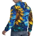 thumbnail image 6 of Naloa Sunflower Starry Night Vibes Men's Casual Hooded Collar Drawstring Hoodies Pullover Sweatshirts Casual Long Sleeve Shirts-3X-Large, 6 of 7