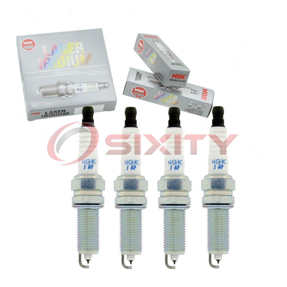 4 pc NGK 93815 Laser Iridium Spark Plugs for 3479 5354 IXUH20I XP6203 ZXU20HCR8 Ignition Wire Secondary Fits select: 2012-2019 KIA SOUL, 2012-2019 HYUNDAI ACCENT