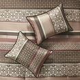 thumbnail image 4 of Madison Park Princeton Ensemble de Douillette Jacquard 7 Pcs Rouge Grand Lit, 4 of 5