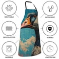 thumbnail image 5 of Honeii Blue Watercolor Duck Print Waterproof Apron, Adjustable Kitchen Apron with Pockets,for Gardening, Dishwashing, Meat Processing, Car Washing, and Pet Grooming, 5 of 8