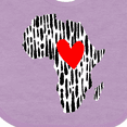 thumbnail image 4 of Inktastic Black History Month Ink Print African Heart Boys or Girls Baby Bib, 4 of 4