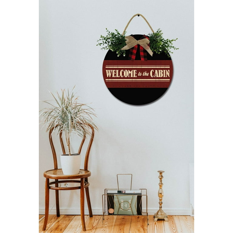 Rustic Welcome Sign – Wooden Door Hanging Decor For Farmhouse, Porch, Or Entryway (30x15cm)