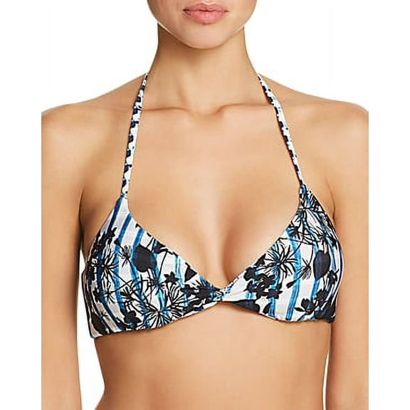 Lucky Brand Women's Reversible Bikini Swim Top Separates Swimsuit (S, Ink Blue)