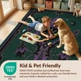 thumbnail image 4 of Design&I 2'x3' Washable Samll Area Rug Purple Emerald Mystic Starburst Design Intricate Celestial with Floral Accents for Entryway, Indoor, Ultra-Thin & Non-Slip Skid-Resistant, 4 of 7