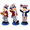 thumbnail image 2 of Gift Boutique Uncle Sam Figurines Set of 3, Patriotic Resin Decor, 5 Inch USA Statue, 4th of July Independence Day Tabletop Decorations, 2 of 6