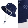 thumbnail image 3 of Ketyyh-chn99 Toddler Hats Boys Baby Sun Hat UPF 50+ Sun Protection Dinosaur Wide Brim Beach Hat Baby Bucket Hat for Boys Girls Size for 6-12 Months,Navy, 3 of 3