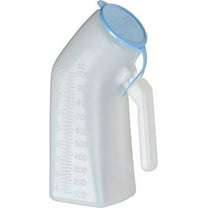 NOVA Medical Products Male Urinal, Portable Urinal for Men with Cover, Extra Durable, Clear