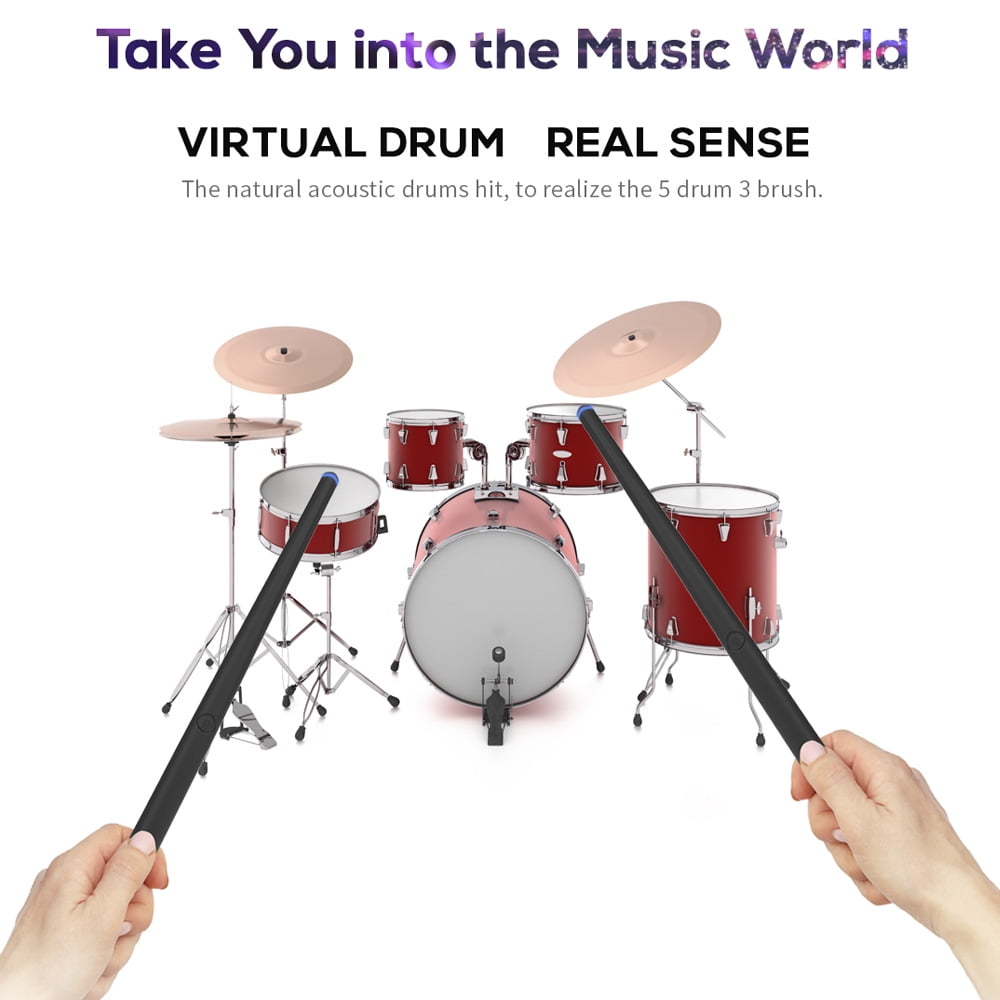 Drum,Virtual Drum Kit Buzhi 1 Set Virtual Musical Studio Drumsticks Musical Studio Air Drumsticks Musical Kit Air Drumsticks Air Drum Stick Mewmewcat Drum Stick 1 Virtual Air Drum