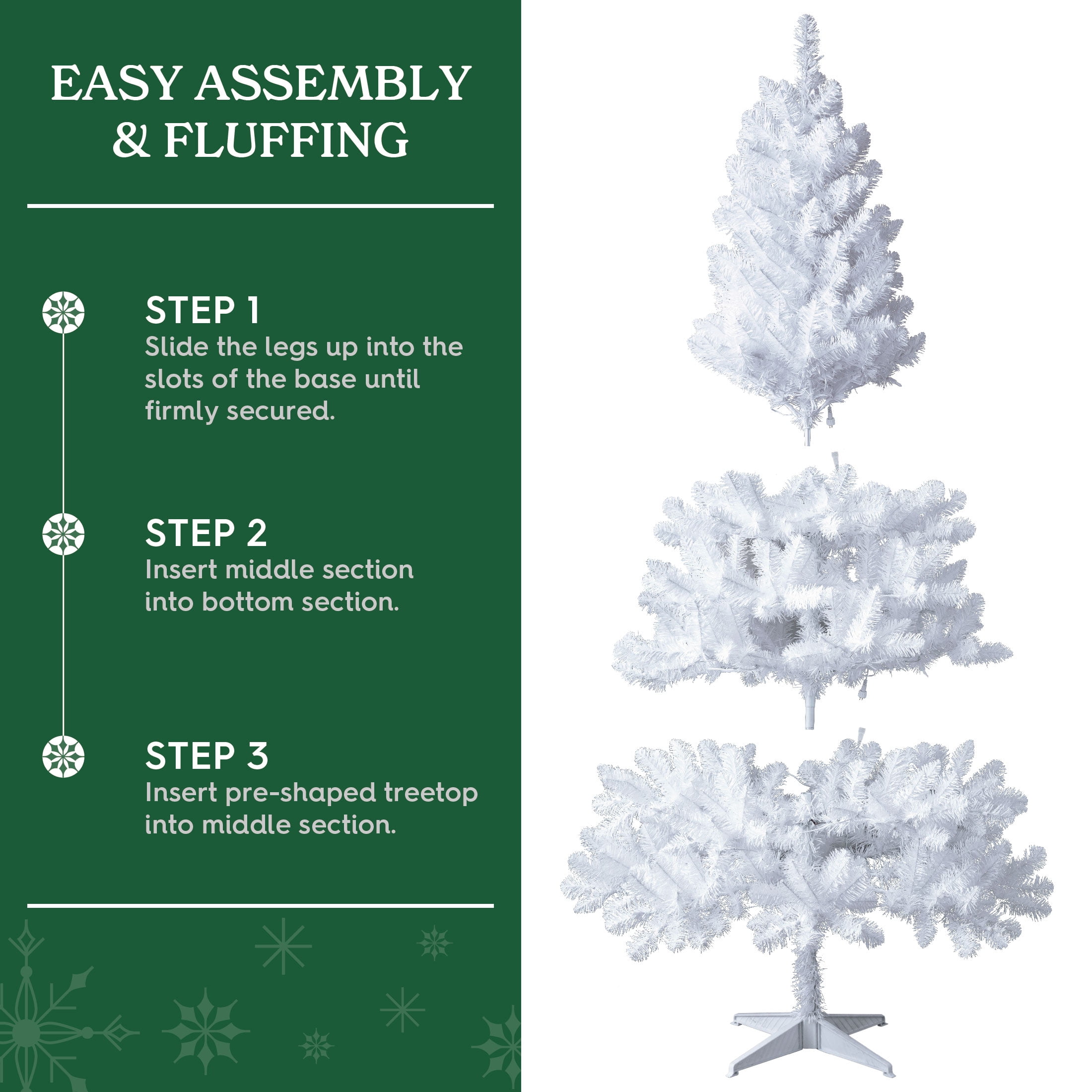 6.5' Pre-Lit Madison Pine White Artificial Christmas Tree with Color-Changing LED Lights, by Holiday Time